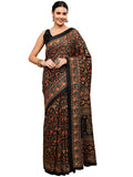 Satrani Women'S Poly Silk Floral Printed Saree With Unstitched Blouse Piece(2590S249N_Black & Multi)