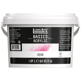 Liquitex BASICS Gesso Surface Prep Medium, 1.89L (64oz) Tub, White