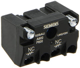 Siemens 52BAU Touch Safe Contact Block, Gold Flashing, 1 NC Extra Late Break Contacts