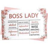 FAJUXIS Boss Lady Card Bosses Day Cards for Women Appreciation Card Gifts for Boss Leader Manager Bosses Birthday Gifts Leaving 