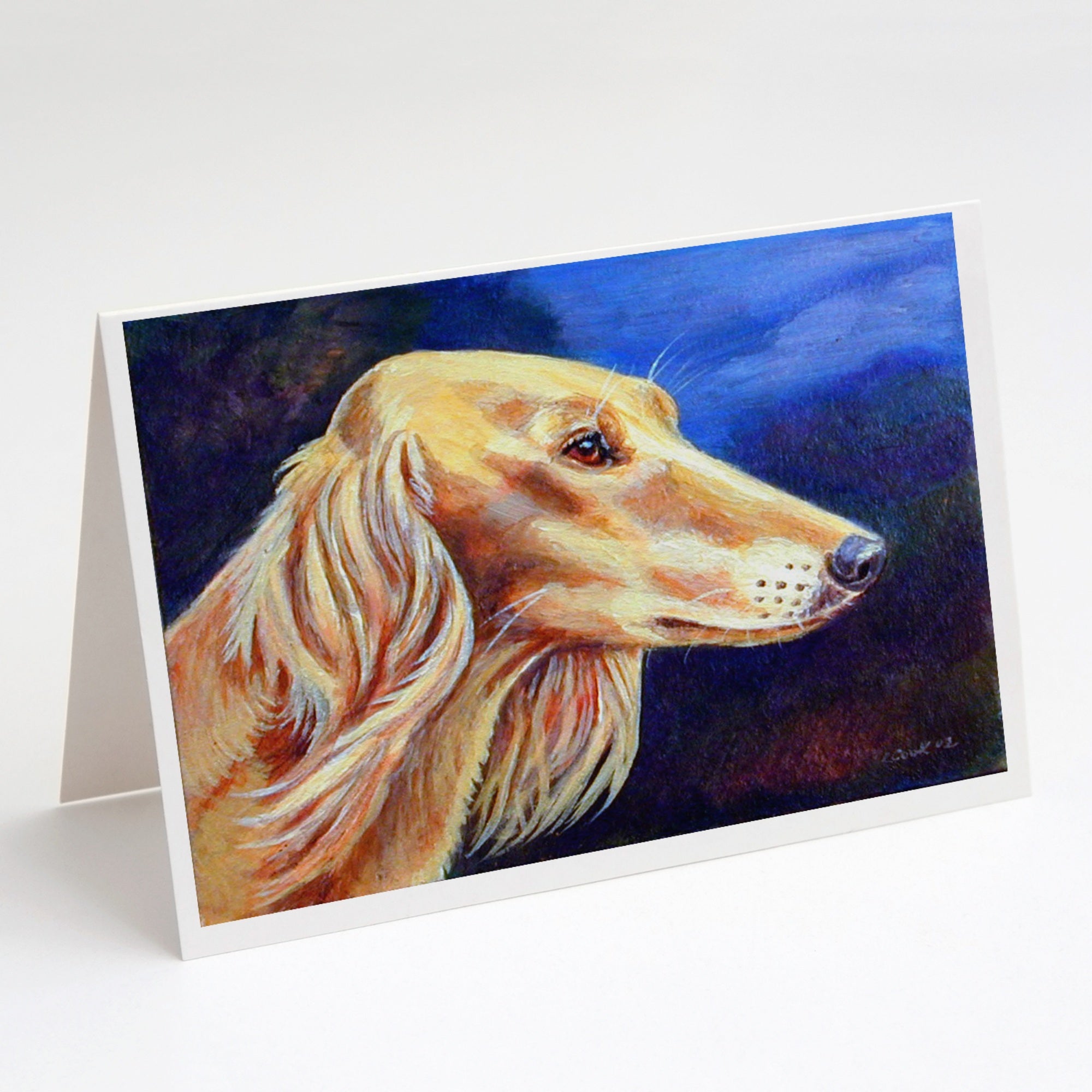 Saluki Greeting Cards And Envelopes Pack Of 8