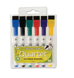 Quartet 51659312 LowOdor ReWritables Dry Erase MiniMarker Set, Fine Point, Classic, 6/Set