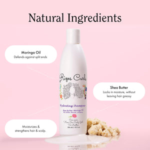 Rizos Curls Trio Bundle, Hydrating Shampoo & Deep Conditioner & Curl Cream Bundle, Gently Cleanse and Hydrate Curly Hair, Style