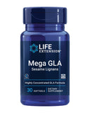 Life Extension Mega GLA Sesame Lignans, Omega-6 Fatty acids to Promote a Healthy inflammatory Response, Gluten Free, Non-GMO, 30