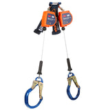3M DBI-SALA Nano-Lok Edge Twin-Leg Personal Self-Retracting Lifeline 3500277 Cable, Aluminum Rebar Lock Hook 8 ft. Class 2 ANSI