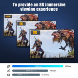 8K HDMI 2.1 Switch, Dbilida 48Gbps 8K HDMI Switcher Splitter 2 in 1 Out Support 4K@165Hz/144Hz/120Hz, 8K@60Hz, Bi-Directional fo
