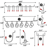 114 pcs Pegboard Hooks Assortment with Metal Hooks Sets, Pegboard Bins, Peg Locks for Organizing Storage System Tools