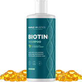 Volumizing Biotin Shampoo for Thinning Hair - Thin Hair Shampoo with Peppermint Argan and Essential Oils for Hair Care - Vegan S