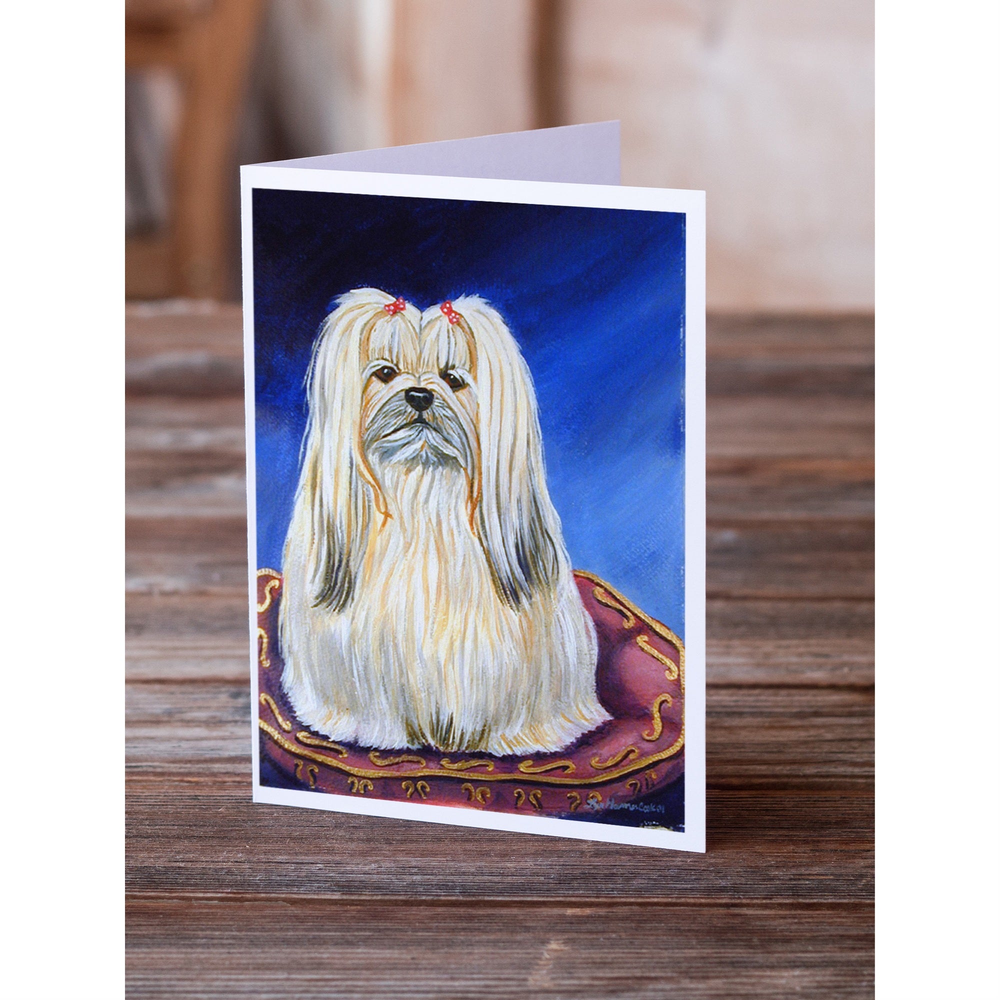 Lhasa Apso Greeting Cards And Envelopes Pack Of 8