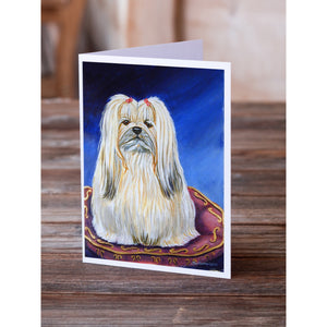 Lhasa Apso Greeting Cards And Envelopes Pack Of 8