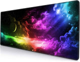SANWUMIAN Mouse Pad Gaming, Large Mouse Pads for Desk, Keyboard Mouse Mat Desk Pad, Non-Slip Rubber Base with Stitched Edges Mou