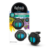 Refresh Your Car Mini Diffuser Car Air Fresheners, Alpine Meadows / Summer Breeze Scent, 2 Pack