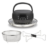 Hamilton Beach Air Fry Lid for 6 and 8 Quart Pressure Cookers, Compatible with Other Leading Brands, Black (34510)
