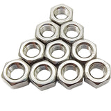 10pcs M10 x 1.25mm Pitch Hex Nuts Stainless Hex Nu, Metric Fine Thread Hex Nuts
