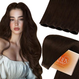 Sunny Hair Genius Weft Hair Extensions Human Hair Sew In Hair Extensions Real Human Hair Brown Invisible Weft Extensions Human H