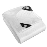 STARPYNG-10 Mil Clear/White 12X16 Feet Tarp-Heavy Duty Clear Mesh Tarp-Waterproof Tarp, UV Resistance,Greenhouse, Canopy, Tent, 