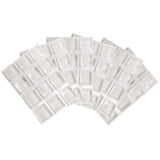 Softtouch 1/2 Square Self Stick Cabinet Bumper Pads to Dampen Sound and Protect Surfaces Clear 1/2, 72 Pack