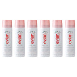 Evian Facial Spray 1.7 oz Travel 6-Pack - Hydrating Mineral Water Mist for Face & Skin - Refreshes Makeup and Tones Skin - TSA-A