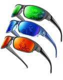 KALIYADI Polarized Sunglasses-for-Men Sports Sunglasses: Mens Sun Glasses with UV400 for Running Fishing Golf
