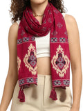 Ke Kanha Exports Scarf For Women Stylish|Premium Cotton Stole|Dual Color Boho Beach Wrap|Soft Travel Layer For Outings And Casua