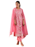 Libas Women'S Chanderi Silk Kurta Set (49455