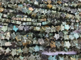 6mm Star Shaped Stone Beads 1 Strand African Turquoise Star Beads 70pcs for Bracelet Necklace Making Craft (African Turquoise, 1