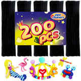 Bundooraking 200pcs Black Pipe Cleaners, Pipe Cleaners Craft, Arts and Crafts, Crafts, Craft Supplies, Art Supplies