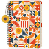 Jhingalala Diaries A5 Hardbound Wiro Notebook Diary With Geometric Pattern Theme Based Dangler I Spiral Notebook With Planner 