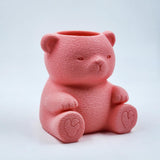CUBIX3D Cute Teddy Pen Holder for Kids Study Table Cartoon Bear Pencil Stand for Desk Organizer, Stationery Holder for School