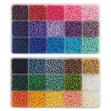 INSPIRELLE 5400 Pieces 4mm Pearl Beads 30 Colors Plastic Spacers Beads for Jewelry Making and Crafting