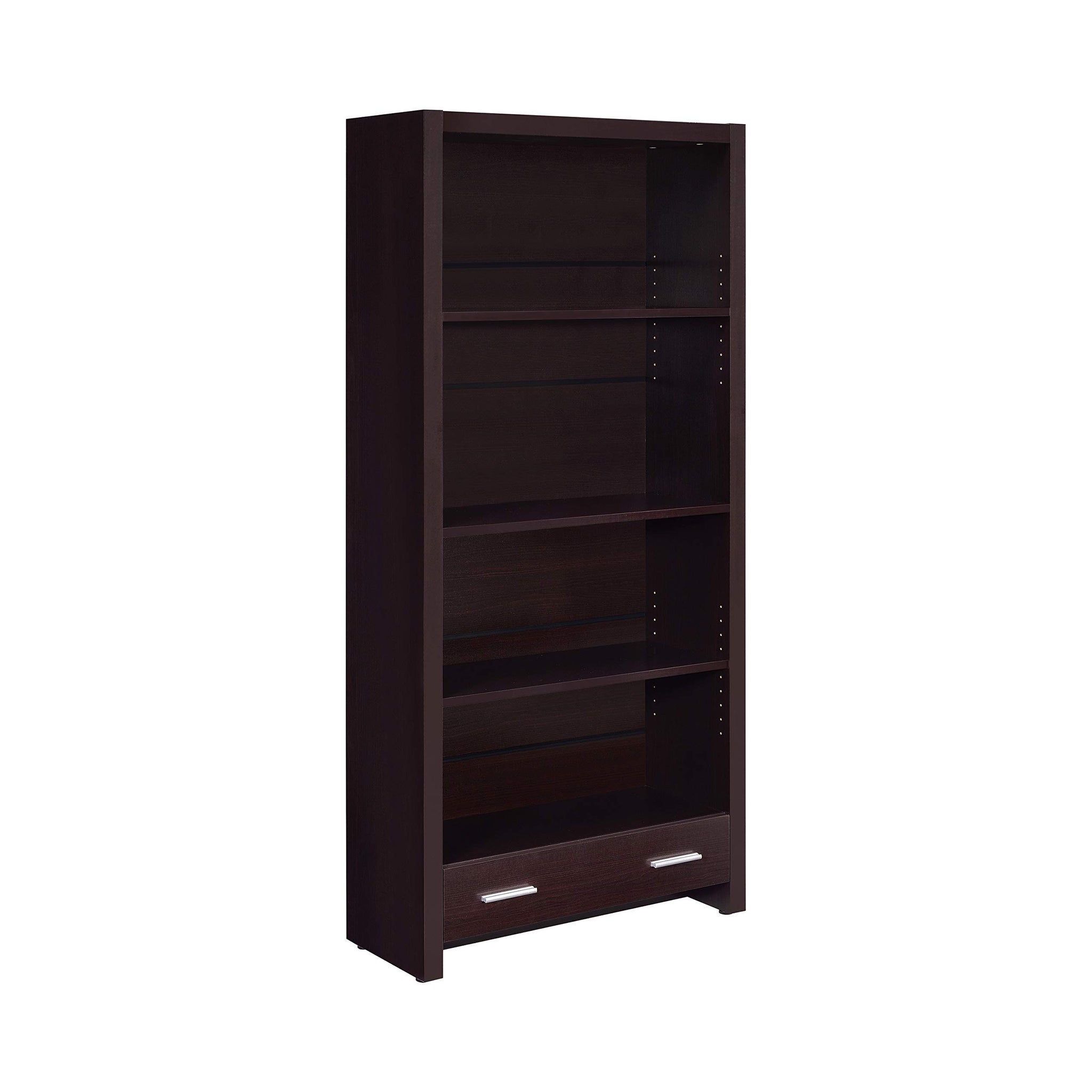 Benjara Wooden Bookcase With 3 Shelves And 1 Drawer, Brown