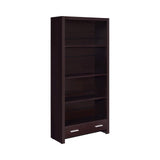Benjara Wooden Bookcase With 3 Shelves And 1 Drawer, Brown