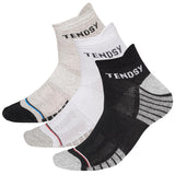 Tendsy MenS Cotton Ankle Socks (Pack Of 3 Pairs) | Breathable Sports Athletic Socks For Running, Gym, & Casual Wear | Free Size