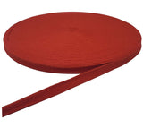 50 Yards Herringbone Tape Ribbon, Cotton Ribbon for Sewing (Red, 3/8in)