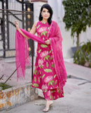 Gosriki Women'S Rayon Viscose Printed A-Line Kurta With Palazzo & Dupatta (Amala Pink-Gs_Xxl_Pink_Xx-Large),Pink,2,B0F549TT8H