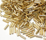 Perlin Glass Bugle Seed Beads Mini Long Tube 6mm x 2mm Small 3300pcs Craft Loose Spacer Beads for Earring Bracelets Necklace Wai