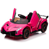 Winado 12V Ride on Car, Electric Vehicle Licensed Lamborghini Veneno for Kids, Battery Powered Car Toy w/Parent Control, Hydraul