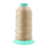 Mandala Crafts Size 346 210D T350 Bonded Nylon Thread - Cream 415 YDs Tex 350 Heavy Duty Sewing Threads for Leather, Jeans, Weav