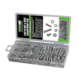 Grip 240 pc Nut & Bolt Assortment SAE Machine Bolts, Hex Nuts, Split Washers Replace Broken, Lost, Stripped Nuts and Bolts 