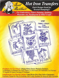 Fancy Fruit for Tea Towels Aunt Marthas Hot Iron Embroidery Transfers