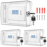 3 PCS Thermostat Lock Box with Key, Large Thermostat Cover with Lock for Thermostat on Wall, AC Control Lock Box Cover with Key,