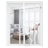 MAGZO Magnetic Screen Door White, Fits 48'' x 80'' Door, Tear-Resistant High-Density Fiber Mesh, Pet&Kids Friendly, Keep Annoyin
