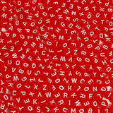 1200pcs 4 7mm Alphabet Beads Transparent Red Roude Acrylic White Letter Beads, for Bracelets and Jewelry Making