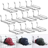 Yaocom 10 Pcs Wire Hat Rack Display for Slatwall, Grid, Pegboard, Metal Multifunctional Retail Shelves Organizer for Home Shop S