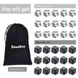 QuadPro 30 Pieces Dice Counters Token Dice Set D6 Dice Cube Compatible with MTG, CCG, Card Gaming Accessory