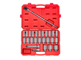 TEKTON 3/4 Inch Drive Deep 6-Point Socket and Ratchet Set with Case, 26-Piece (19-50 mm) | SKT35206