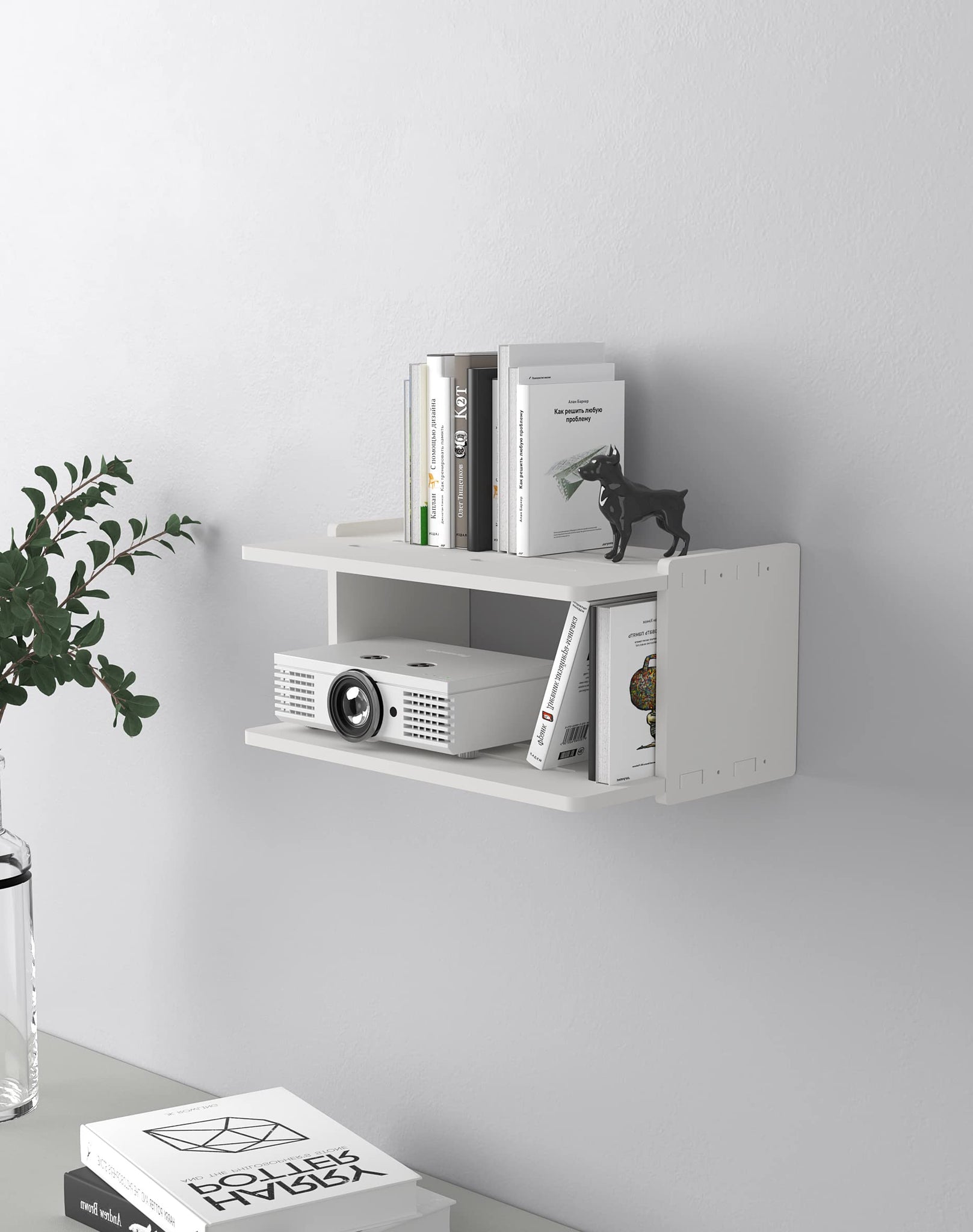 AREAJD Projector Wall Mount Shelf, Projector Shelf, Projector Mount Wall Floating, Projector Shelf for Wall Accessories, Project