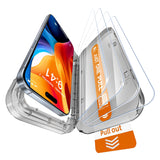 X-it 4-Pack HD Screen Protector for iPhone 16 Pro,[Military Grade Shatterproof],9H+ Tempered Glass,[Automatic dust Removal], 10x
