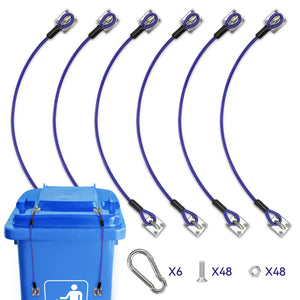 Trash Can Lid Lock,Trash Can Locks for Animals Stop from Rummaging Metal Universal Lid Lock for Outdoor Garbage Cans-Durable Rub