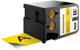 DYMO XTL AllPurpose Vinyl Labels, 1/2 x 23, Black on Clear